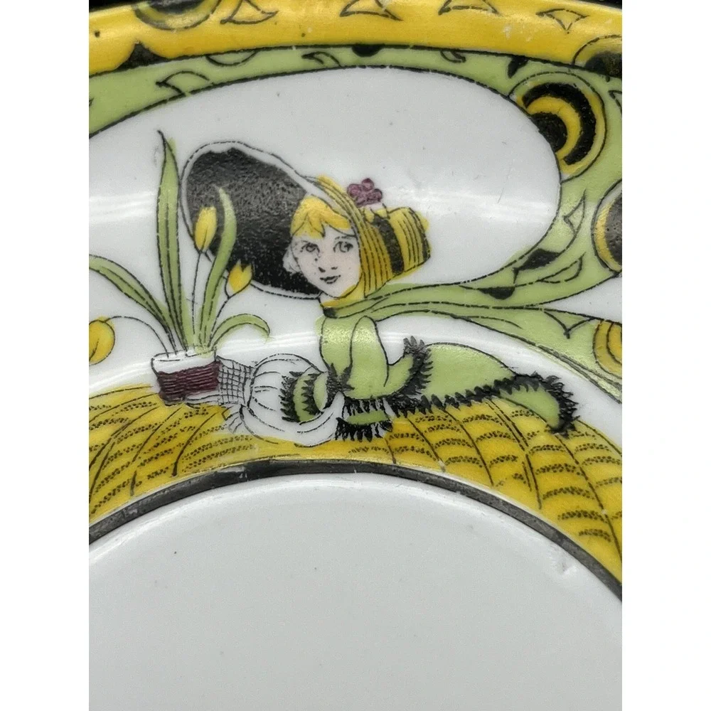 Rare Antique 1920 Melba Bone China DOLLY VARDEN Cup and Saucer Set